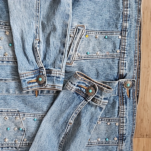 Vintage western jean jacket M - Picture 6 of 9